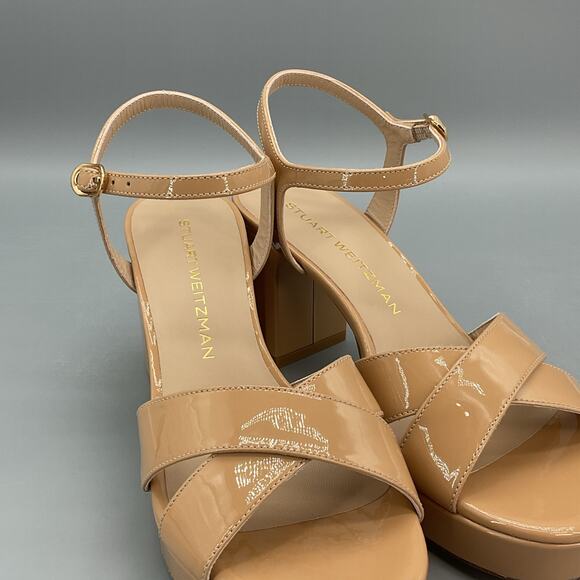 NEW Stuart Weitzman Women’s Dayna 80 Platform Sandals Beige Size 7B - Picture 5 of 10